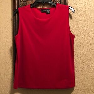 George stunning Red Sleeveless Top.  Medium. 1 minute flaw. See pic. Worn once.